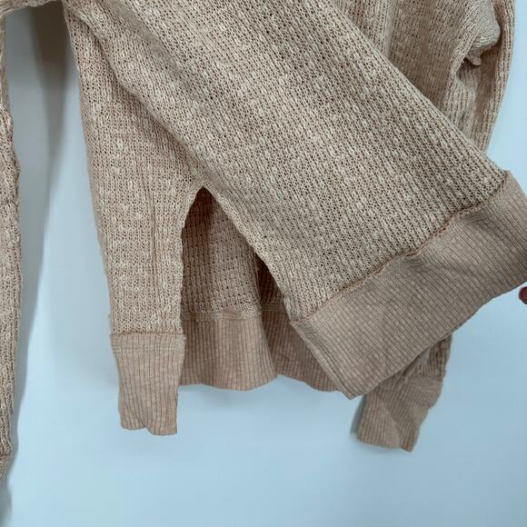 We The Free Free People Tommy Turtleneck Sweater Toasted Almond Womens Small - Picture 4 of 11